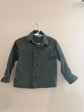 H&M Kids Green Button-Up Jean Jacket